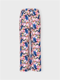 NAME IT Brede Blomster Bukser Vifine Pink Cosmos